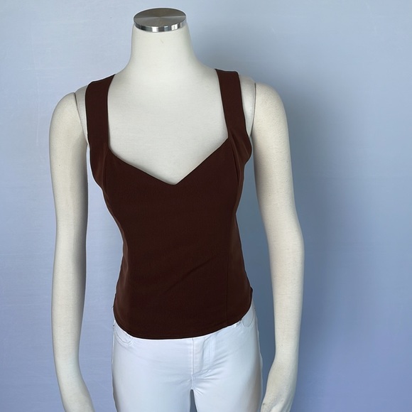 NWT Abercrombie Brown Top Medium - Picture 2 of 11